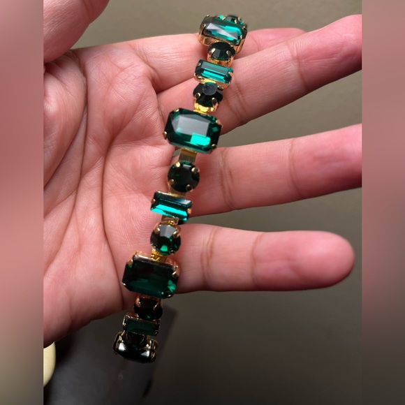 Green and Gold tone metallic headband NWOT - Picture 4 of 6